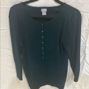 Chico's Teal Button-Front Women's Top
